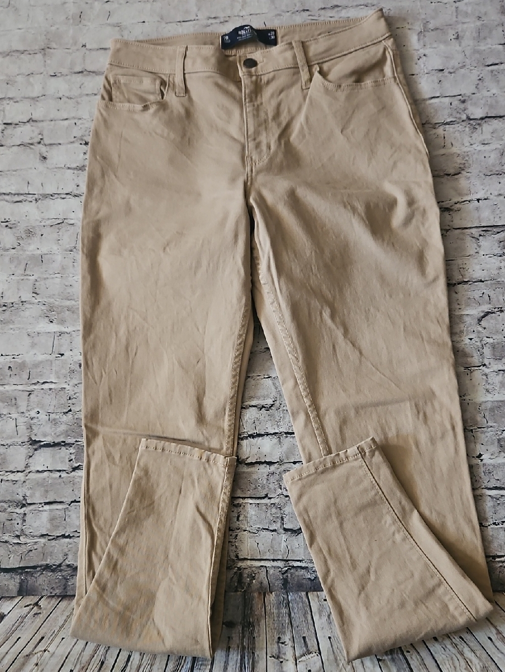 Hollister Beige High-rise Super Skinny Pants 28